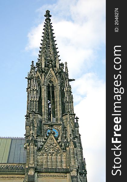 Fragment of Gothic Cathedral in Basel. Switzerland. Fragment of Gothic Cathedral in Basel. Switzerland