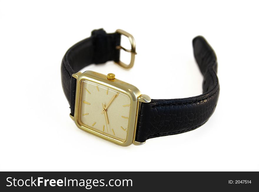 Gold Watch on white background. Gold Watch on white background