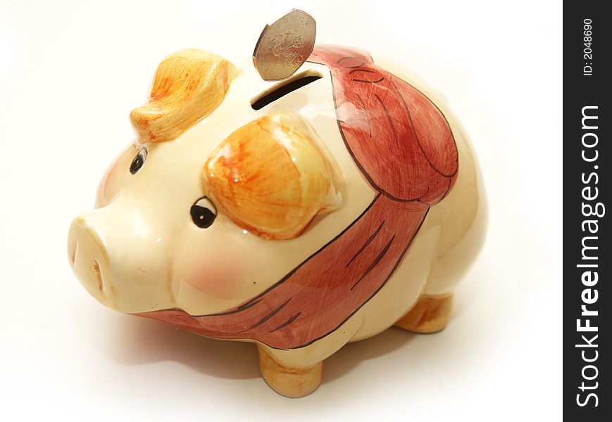 Piggy Bank With Coin