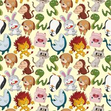 Free Cartoon Animal Seamless Pattern Royalty Free Stock Photos - 20403178