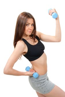 Fitness Woman Instructor Weightlifting Stock Photos Fitness Woman Instructor Weightlifting Stock Photos