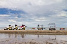 Small Motorboat On The Beach. Stock Photo Small Motorboat On The Beach. Stock Photo