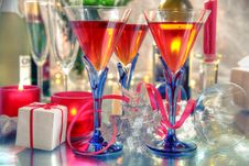 Red Wine In Glasses And Candle Lights Royalty Free Stock Image Red Wine In Glasses And Candle Lights Royalty Free Stock Image