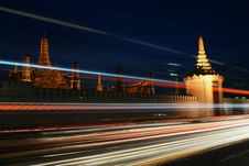 Buddhist Temple In Bangkok At Dawn Stock Photos