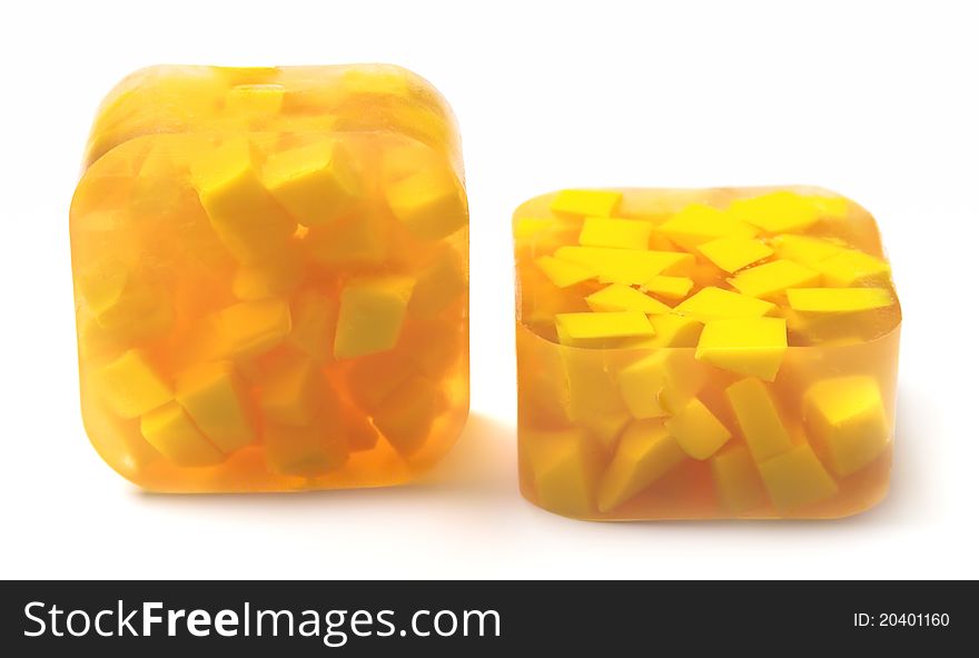 Yellow handmade soap