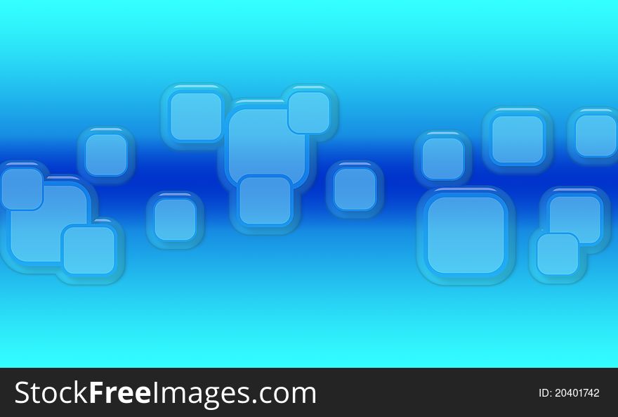 Rounded blue squares abstrack background with gradient background. Rounded blue squares abstrack background with gradient background