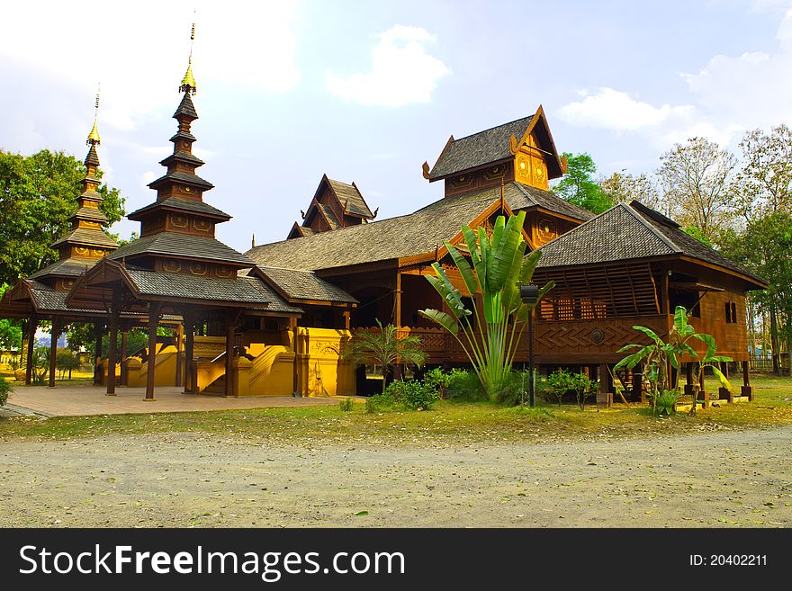 Church at Wat Jom Swan, Phrae Thailand. Church at Wat Jom Swan, Phrae Thailand.