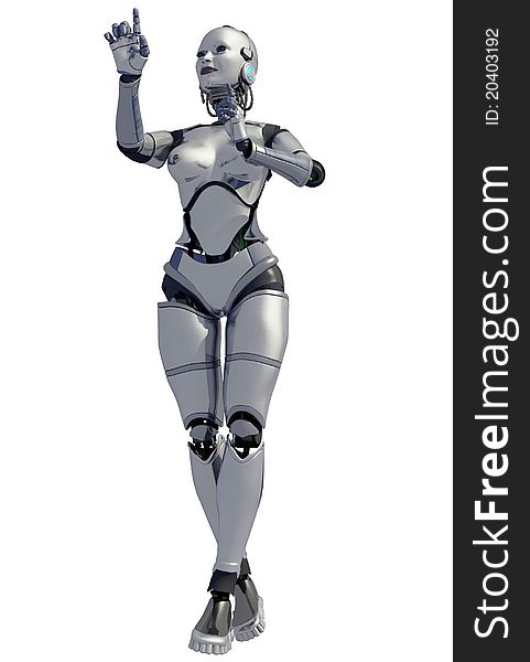 Robot on a white background. Robot on a white background
