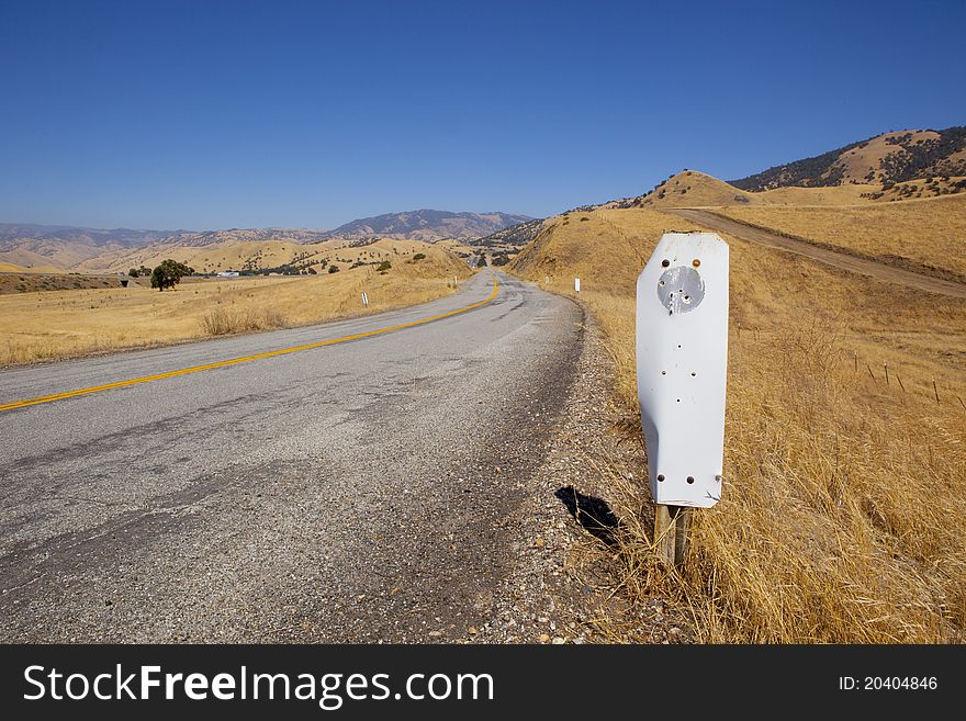 A horizontal shot along an empty road. A horizontal shot along an empty road.