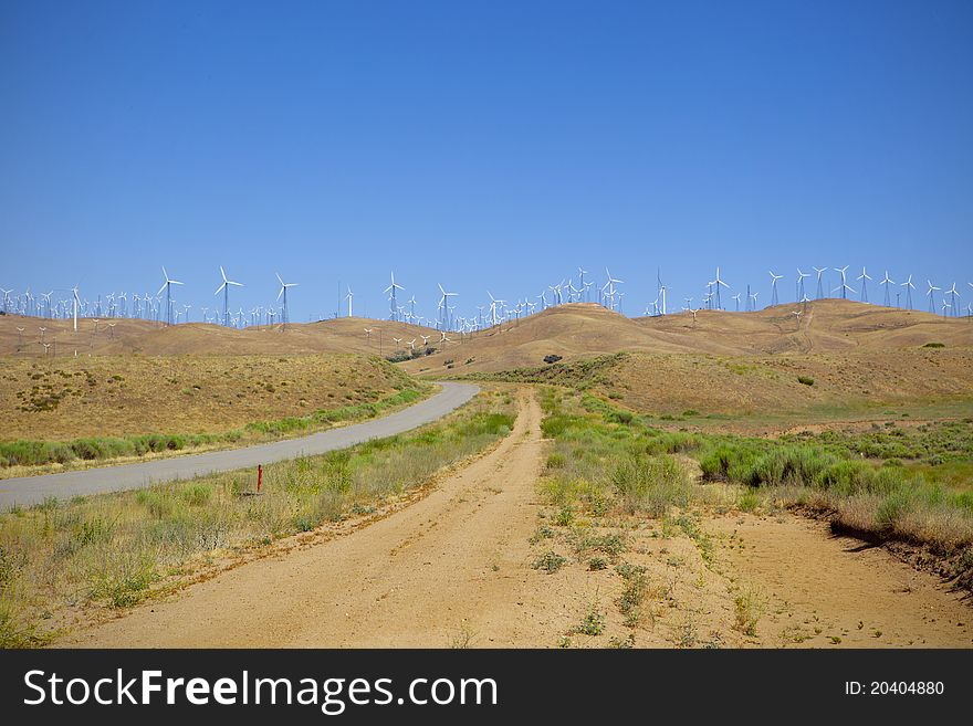 Ridgeline Of Wind Farm