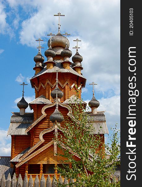 Wooden monastery in Svyatogorsk, Ukraine. Closed for public visiting. Wooden monastery in Svyatogorsk, Ukraine. Closed for public visiting.