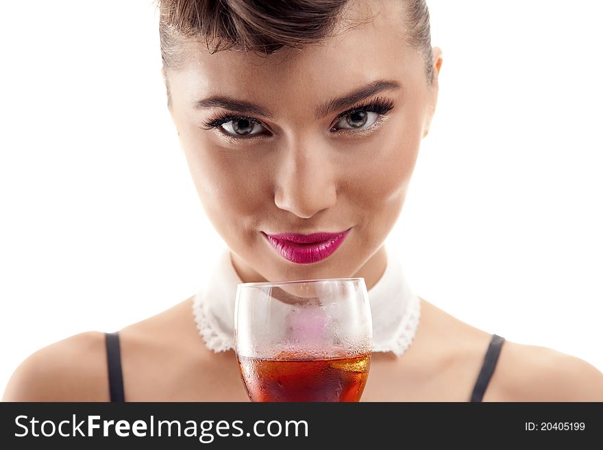 Beautiful Girl With Drink