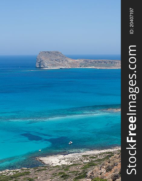 Picture of a beautiful lagoon with blue clear water