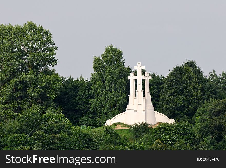 The Hill of Three Crosses in Vilnius, Lithuania