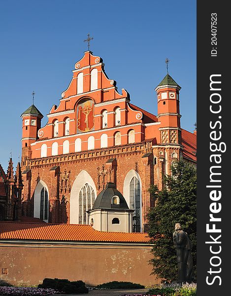 St. Anne's and Bernardinu Church in Vilnius, Summer evening