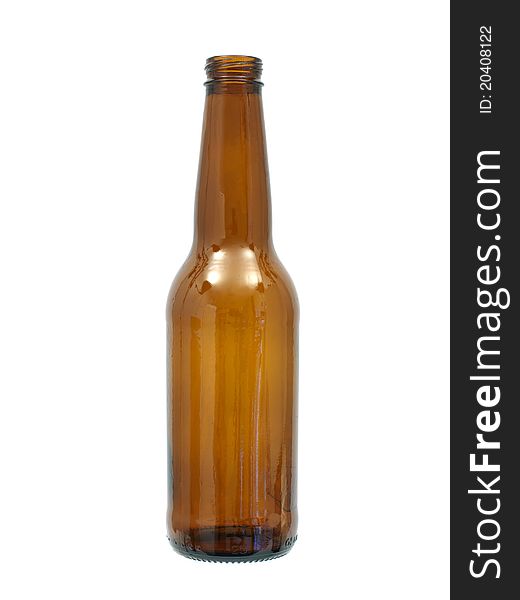 Bottles of beer isolated against a white background