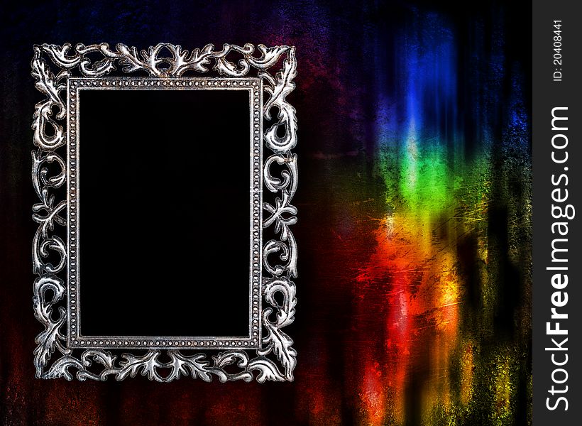 Frame on a glowing grunge background