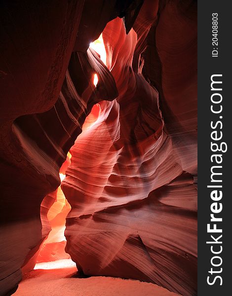 Magic light in Antelope Canyon near Page Arizona USA