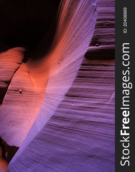 Magic light in Antelope Canyon near Page Arizona USA