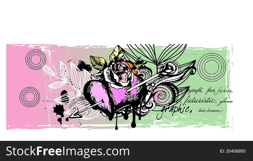 Art vector banner for your design. Art vector banner for your design