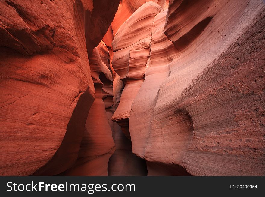 Magic light in Antelope Canyon near Page Arizona USA