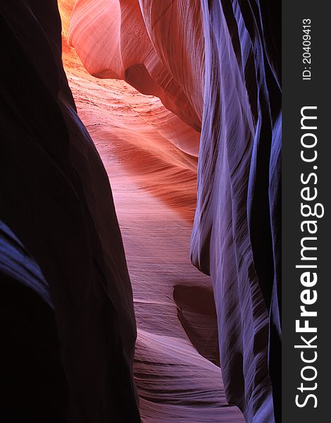 Magic light in Antelope Canyon near Page Arizona USA