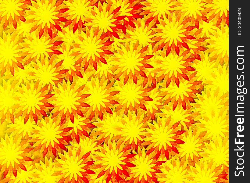 Grunge field of yellow flowers. Grunge field of yellow flowers