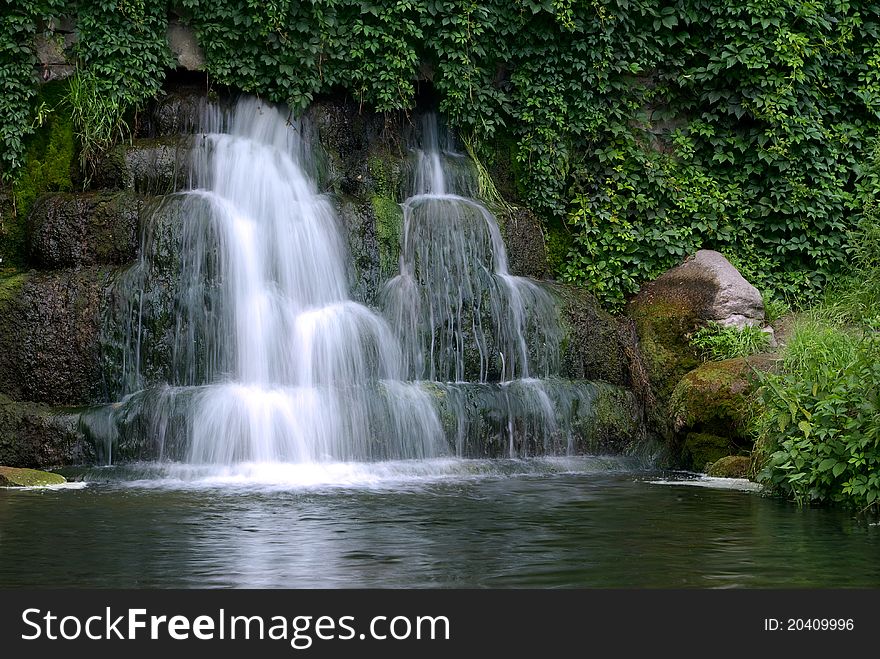 Beautiful cascading waterfall