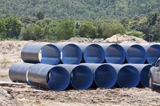 Drain Steel Pipes Stock Image