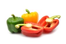 Fresh Colorful Paprika Isolated Stock Images Fresh Colorful Paprika Isolated Stock Images