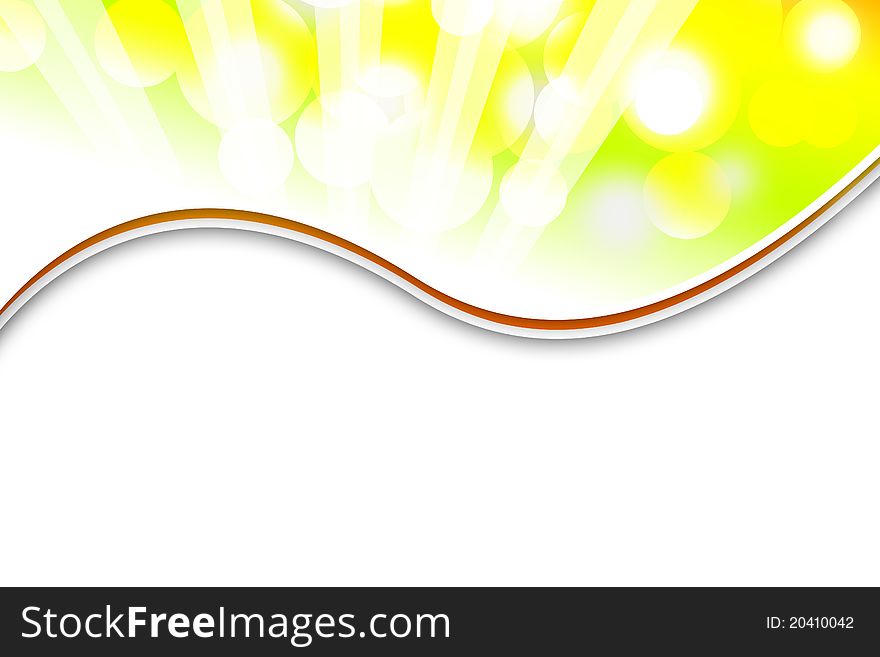 Horizontal sun rays background