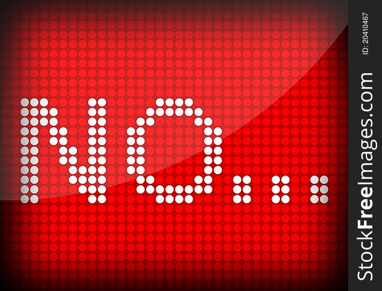 The word No... on a red background
