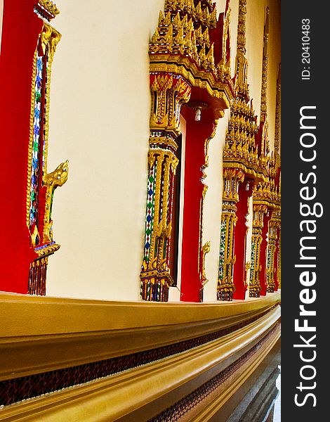 The golden thai art background