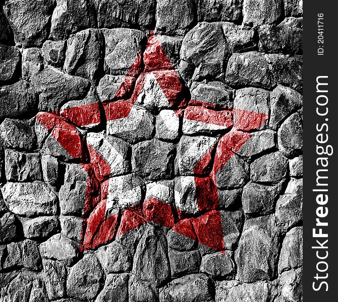 Stone Wall With Star