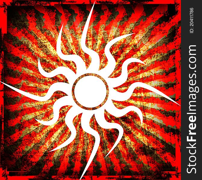 Sun grunge background