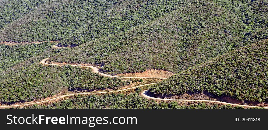 Snake way on the mountain