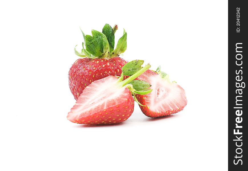 Tasty red sliced bio strawberries. Tasty red sliced bio strawberries