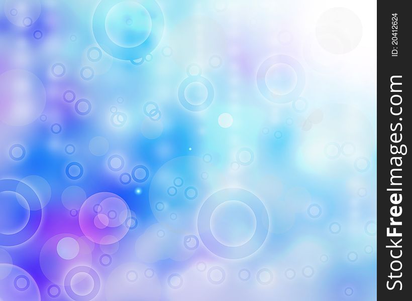 Abstract background with circles and waves