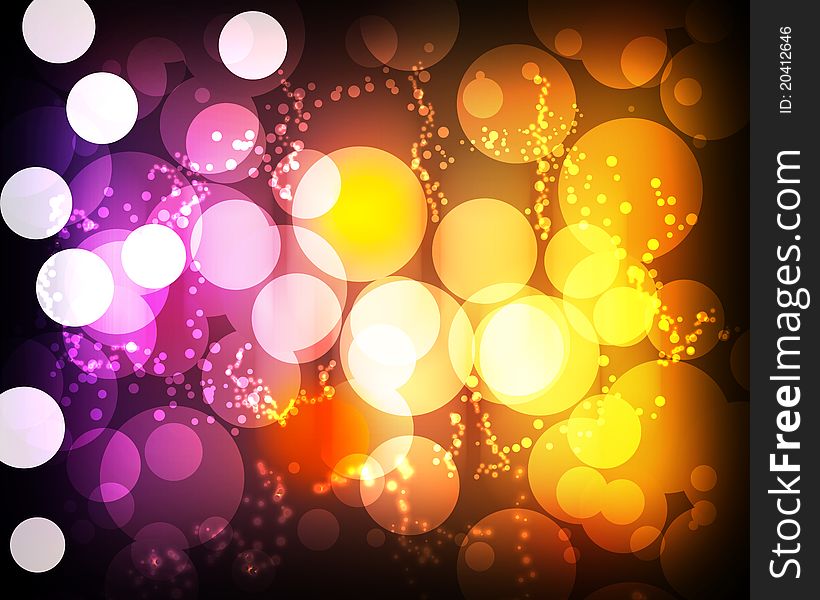 Colorful abstract background with glowing circles. Colorful abstract background with glowing circles