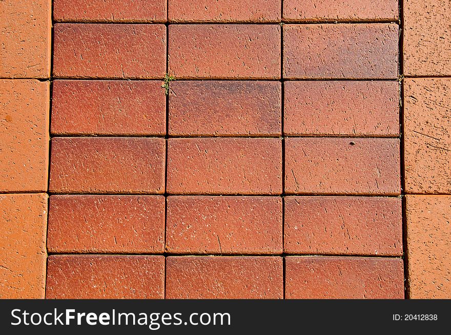 Ceramic bricks floor background and texture