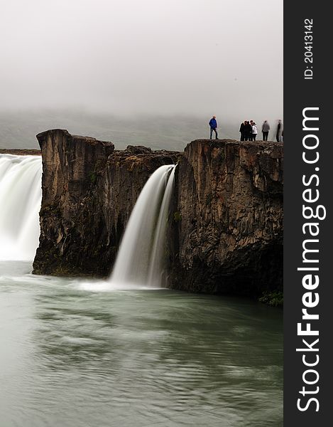 The Godafoss is one of the most spectacular waterfalls in Iceland. It is located in the Mývatn district of North-Central Iceland at the beginning of the Sprengisandur highland road. The water of the river Skjálfandafljót falls from a height of 12 meters over a width of 30 meters. The Godafoss is one of the most spectacular waterfalls in Iceland. It is located in the Mývatn district of North-Central Iceland at the beginning of the Sprengisandur highland road. The water of the river Skjálfandafljót falls from a height of 12 meters over a width of 30 meters