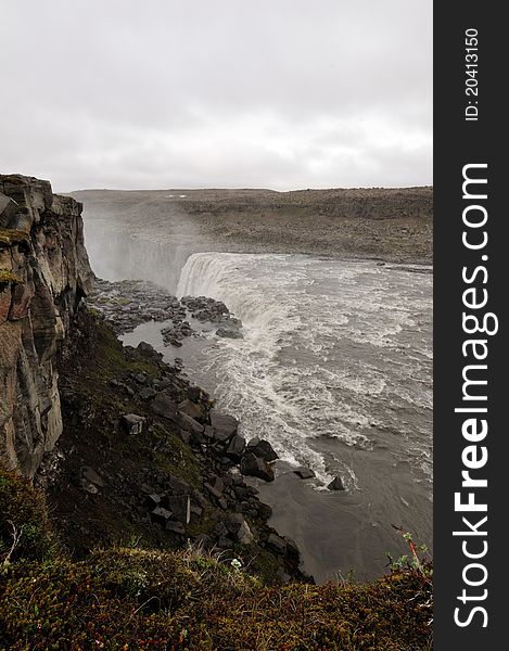 Dettifoss waterfall in Northeast Iceland