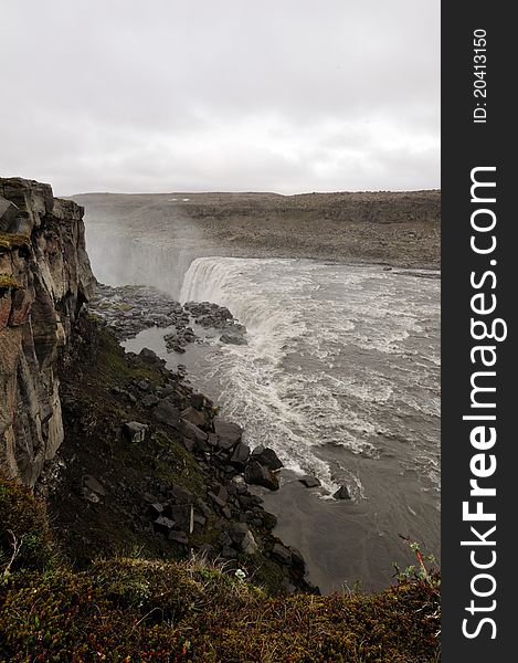 Dettifoss is a waterfall in VatnajÃ¶kull National Park in Northeast Iceland, and is reputed to be the most powerful waterfall in Europe. Dettifoss is a waterfall in VatnajÃ¶kull National Park in Northeast Iceland, and is reputed to be the most powerful waterfall in Europe