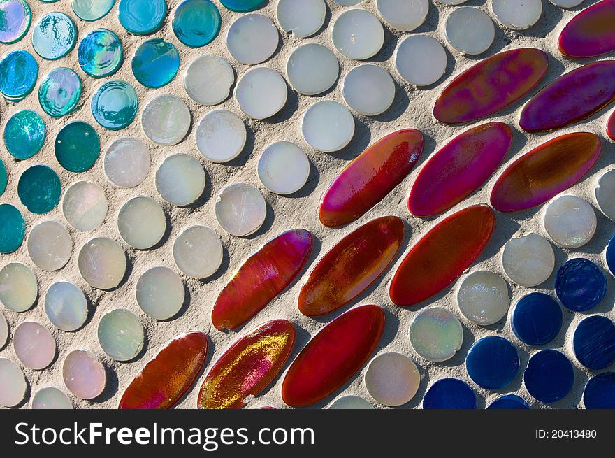 Mosaic of different colors and textures. Mosaic of different colors and textures