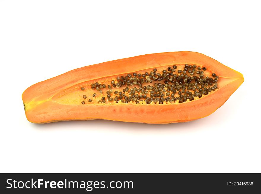 Papaya isolated