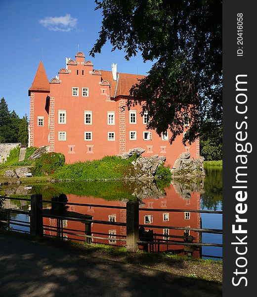 Castle Cervena lhota in Czech Republic