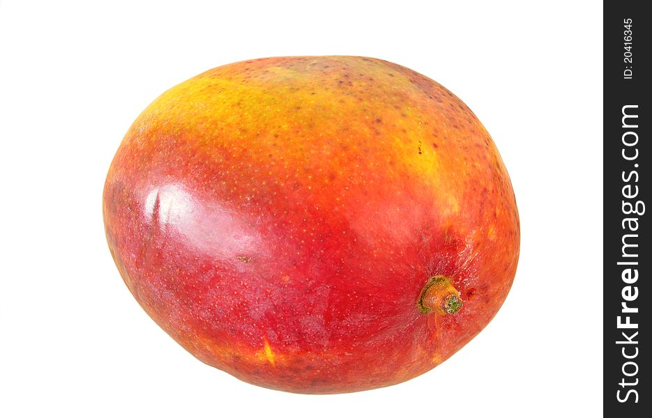 Ripe mango in isolated over white background