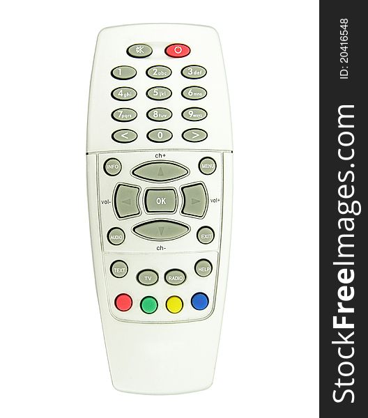 Remote control isolated on white