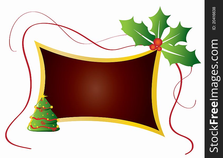 Christmas Card Frame Gift Background  Illustration