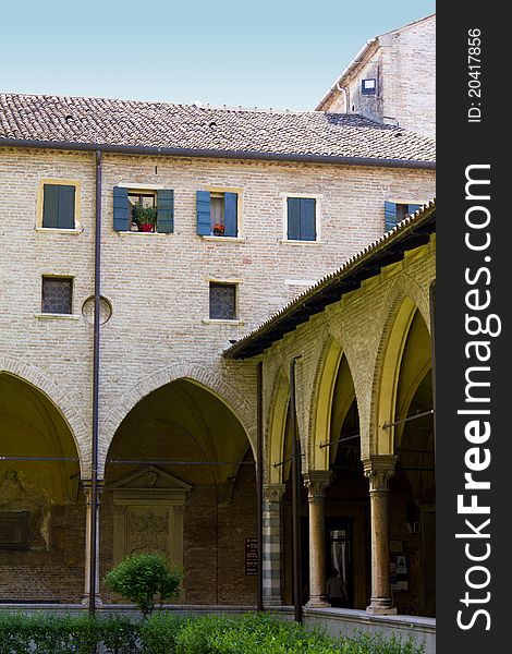 The inner garden of the Basilica of Saint Anthony of Padua